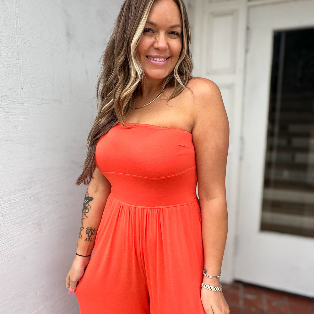 
                      
                        Hot Coral Lounge Jumpsuit
                      
                    