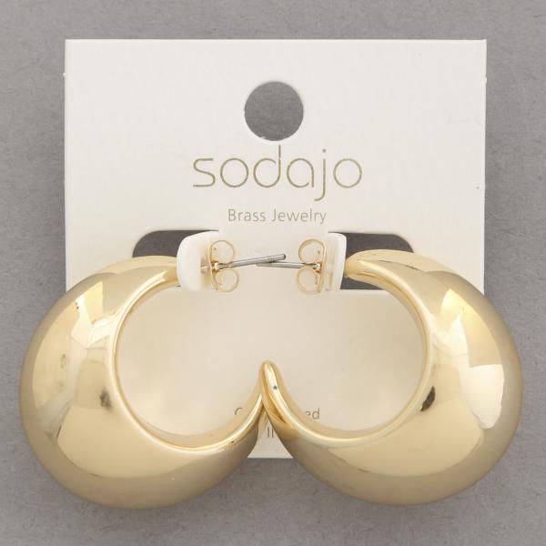 
                      
                        Puffy Open Hoop Earring-Gold
                      
                    