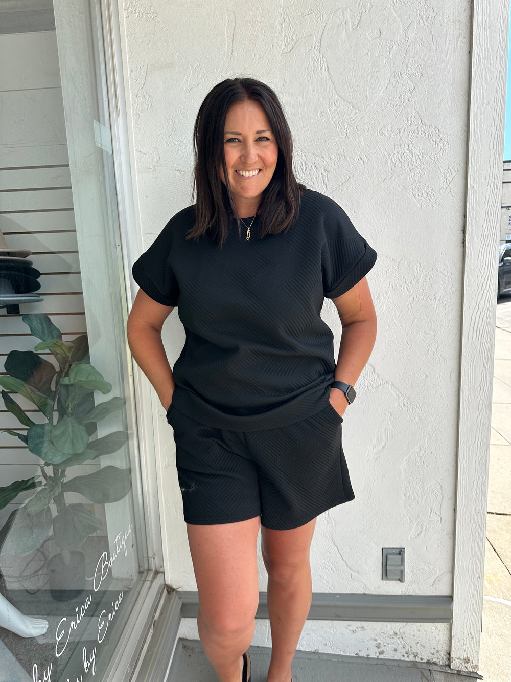 Morning Walk Shorts-Black (Curvy)