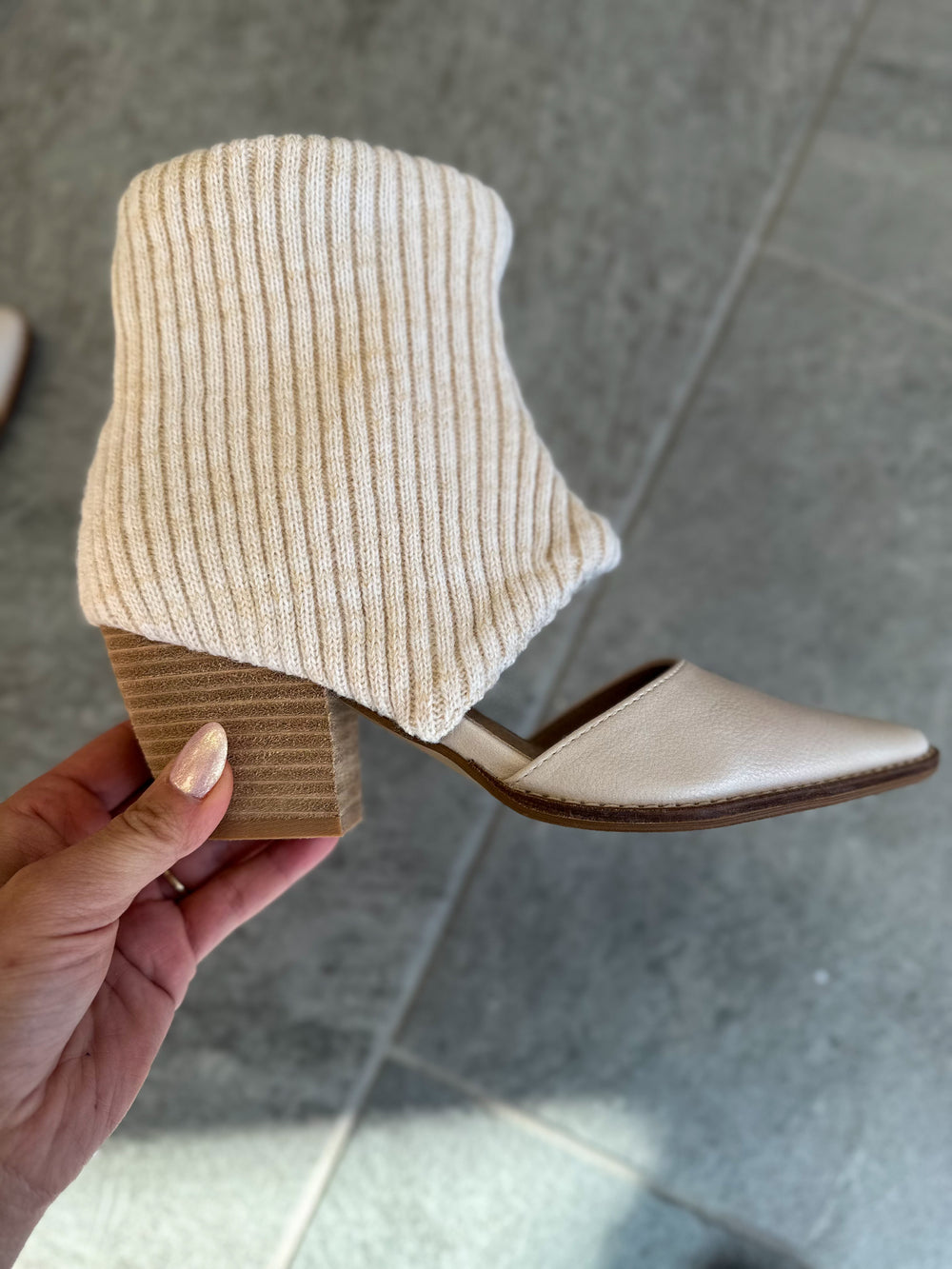 Winter Chic Sock Magnolia Boot