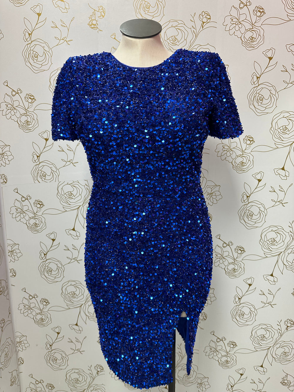 Short Sleeve Sequin Dress