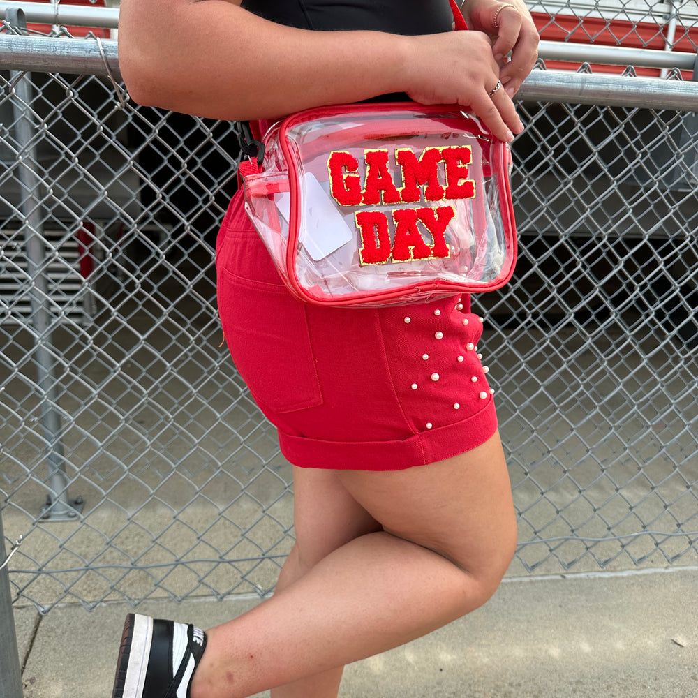 
                      
                        Pretty in Pearls Shorts (red)
                      
                    