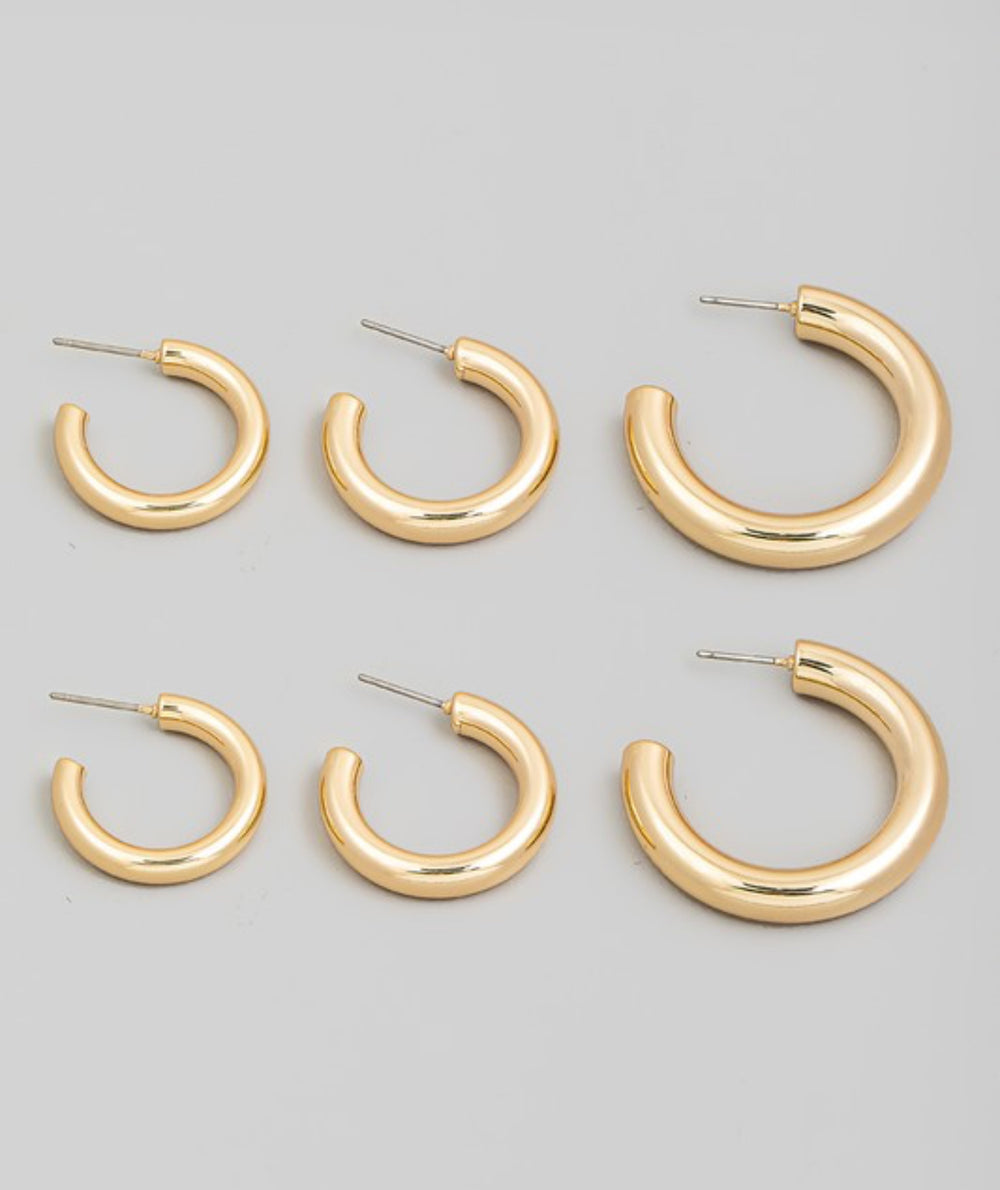 Hoop Earring Set of 3