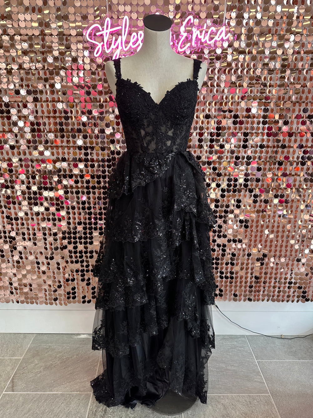 Prom Tuelle Lace sequin dress