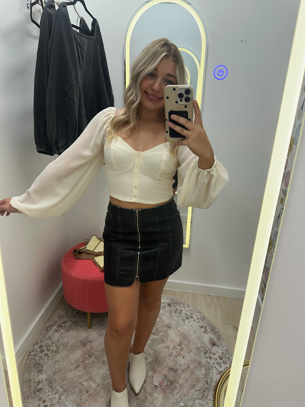 Biker Babe Leather Mini Skirt