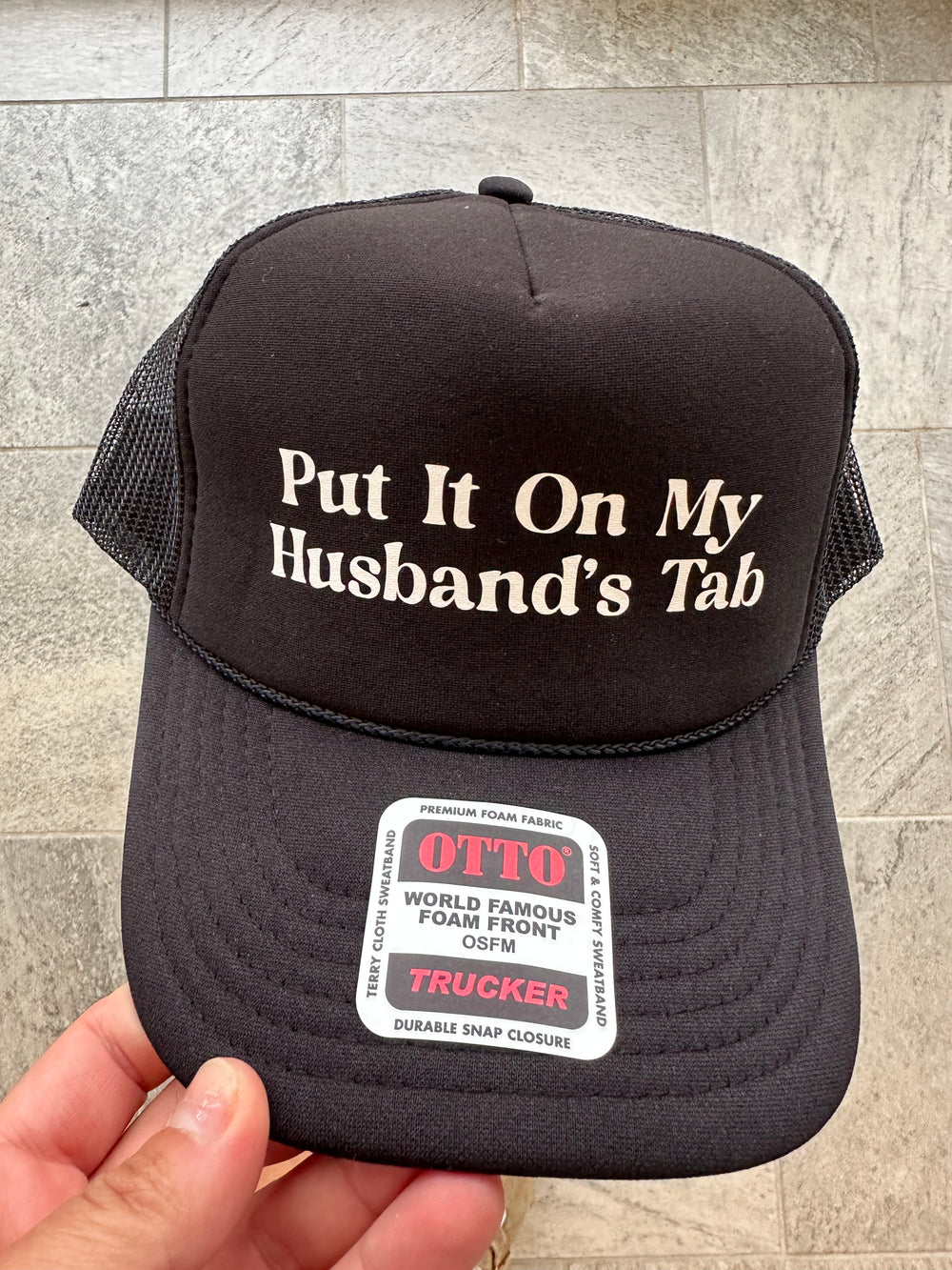 Husbands Tab Trucker Hat