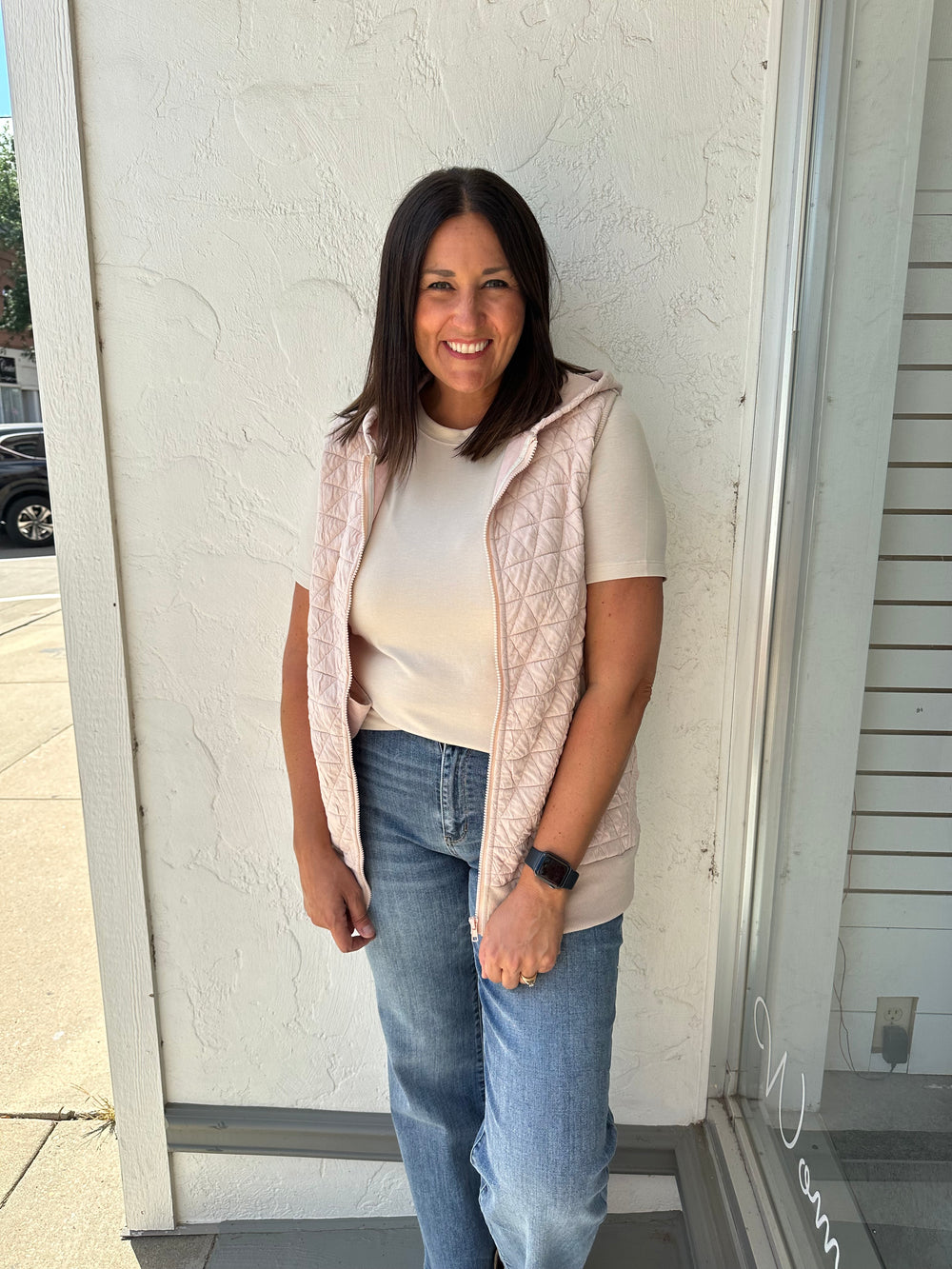 Blush Quilted Vest