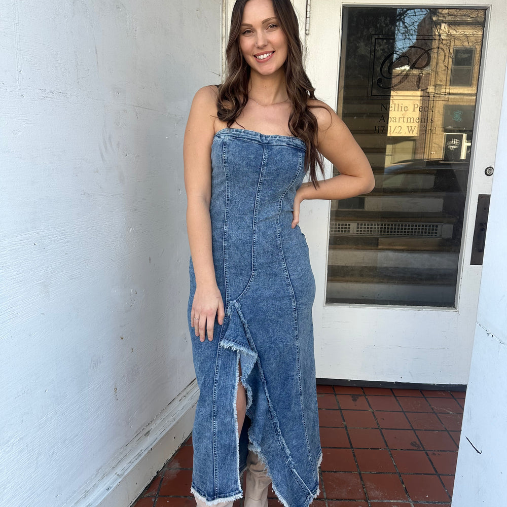 
                      
                        Speak Now Denim Dress
                      
                    