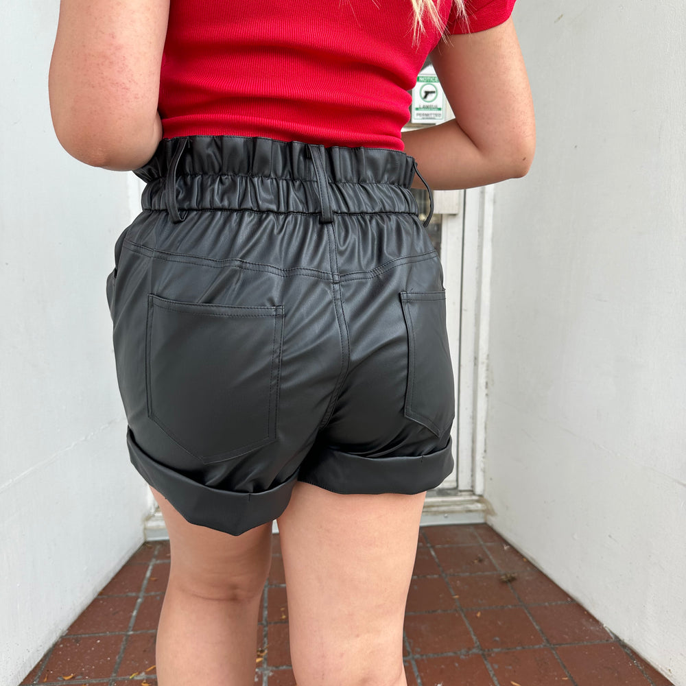 
                      
                        Midnight Glam Leather Shorts
                      
                    