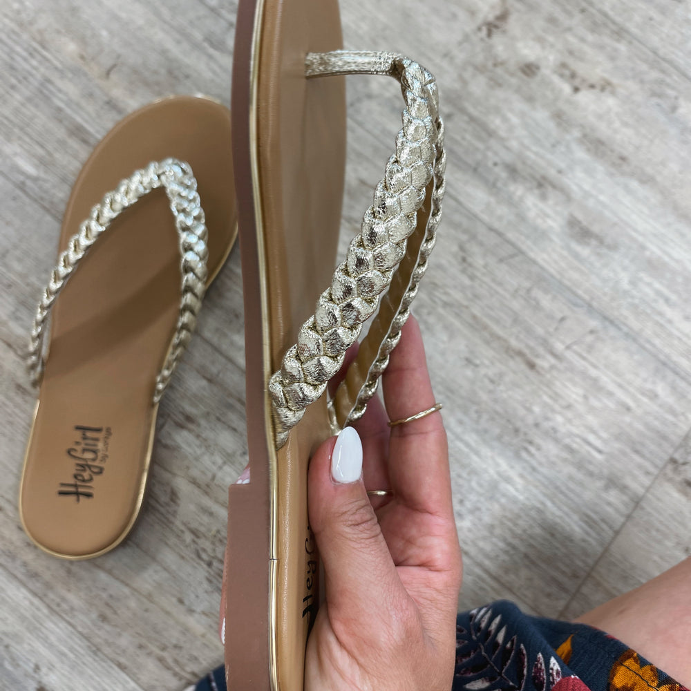 
                      
                        Corkys Pigtail Sandal Gold
                      
                    