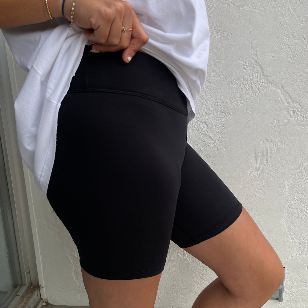 
                      
                        Crossover Waist Bike Shorts
                      
                    