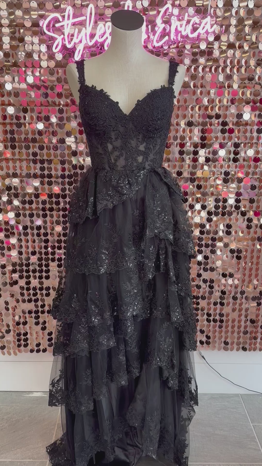 Prom Tuelle Lace sequin dress