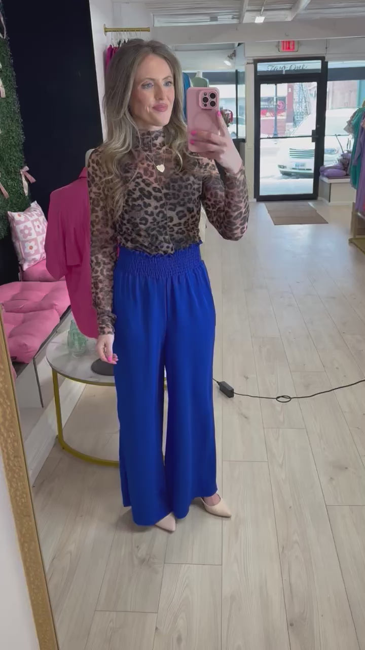 Royal Blue Flowy Pant