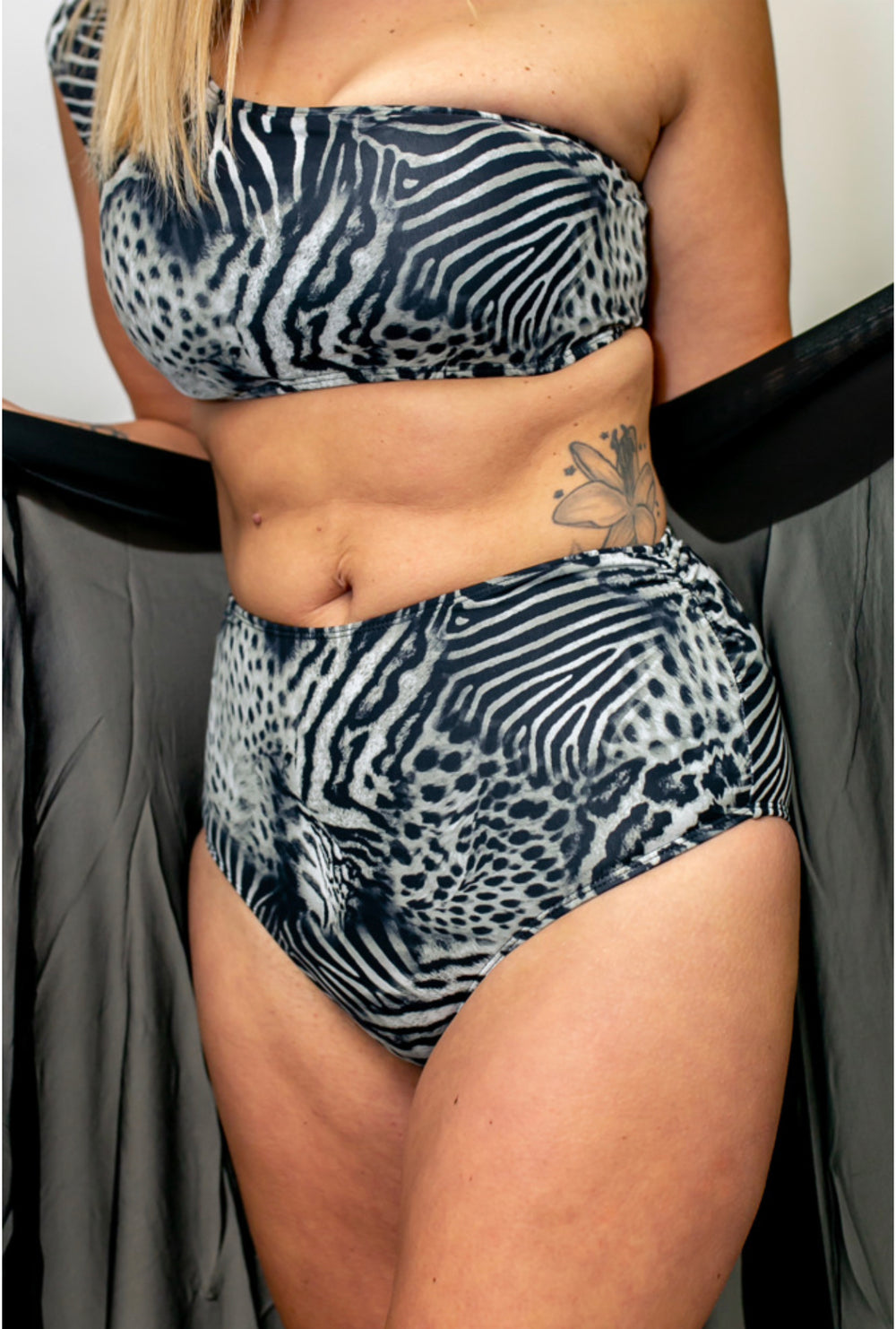 Safari Print High Rise Swim Bottoms